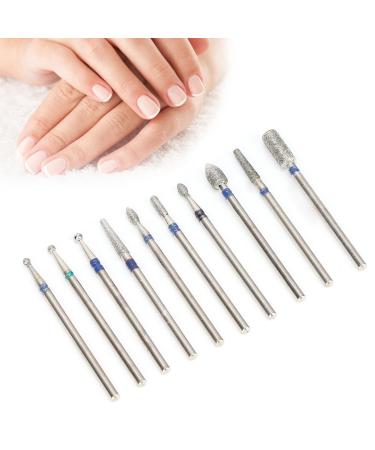 Nail Drill Bit Set Silicon Carbide Diamond Cuticle Electric Nail File and Ceramic Acrylic Gel Nail Bit Kit Acrylic Nail Art Tools