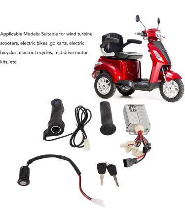 Motor Brushed Controller Kit | 48V 1000W Speed Controller for Electric Bike & Tricycle | Throttle Twist Grip & Lock Key - Buy Online on GoSupps.com