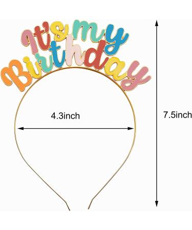 Colorful Birthday Crown Headpiece for Girls and Women | Happy Birthday Hair Band and Tiara - Buy Online on GoSupps.com