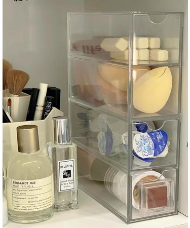A Versatile Transparent Cosmetic Display Box with Four compartments for Lip Gloss Eye Shadow Nail Polish and Jewellery Four-compartmentdailydisposablecontactsstoragebox - Buy Online on GoSupps.com