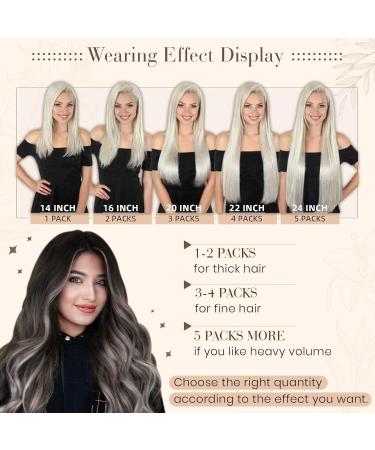 Buy Hetto Tape Extensions | Real Hair Black Silver Invisible Tape | 35cm 50g Balayage #1b/Silver #1b - Buy Online on GoSupps.com