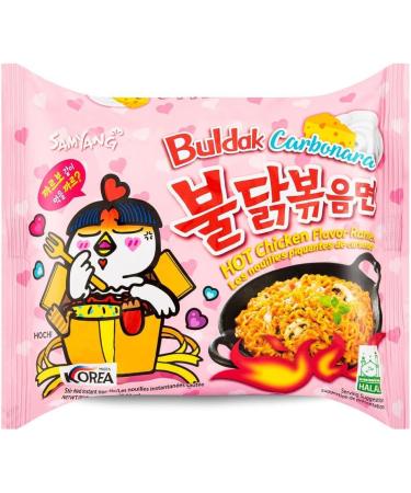 Samyang Hot Chicken Carbo Flavour Buldak Ramen Noodles Carbonara 130g Pack of 5 - Buy Online on GoSupps.com