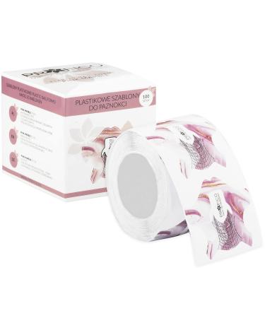 Profico Self-Adhesive Nail Templates - 100 PCS Rose Marble & Pink Marble PVC Nail Stencil for Perfect Extensions - Buy Online on GoSupps.com