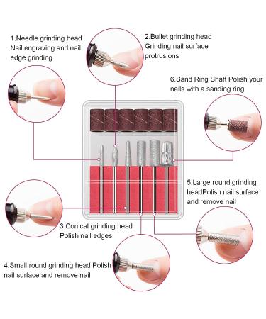 Electric Nail Drill Kit - 15000 RPM Cordless Manicure Filer Tool with 6 Bits for Buffing, Grooming, and Polishing Nails | Home & Commercial Use - Buy Online on GoSupps.com