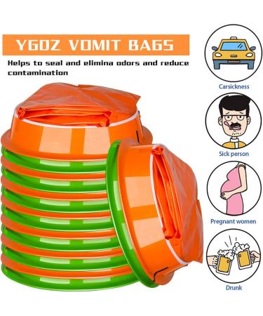 16 Pack LAOJU Disposable Vomit Bags - 1000ML Barf Bags for Travel, Motion Sickness & Morning Sickness - Buy Online on GoSupps.com