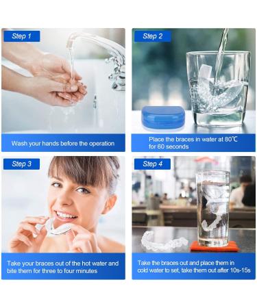 New Upgraded Dental Night Guard for Grinding and Clenching Teeth - BPA Free, 2 Sizes, Pack of 4 - Stop Bruxism in Kids & Adults - Buy Online on GoSupps.com
