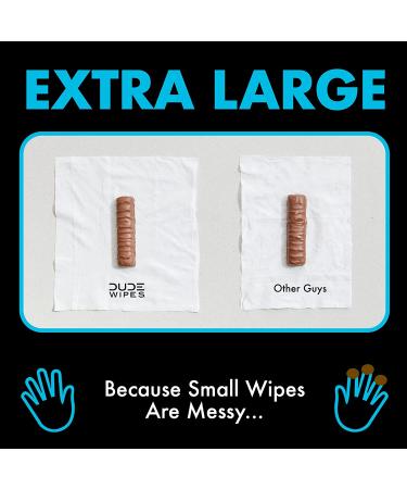 DUDE Wipes Flushable Dispenser - Unscented Wet Wipes with Vitamin E & Aloe, Septic Safe, 48 Count (Pack of 6) - Buy Online on GoSupps.com