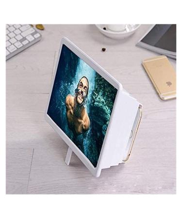 Lightweight Magnifying Glass Mobile Phone 3D Screen Portable Universal Thickened Lens Magnifying Glass Reading/Observation/Repair/White Lofty Ambition