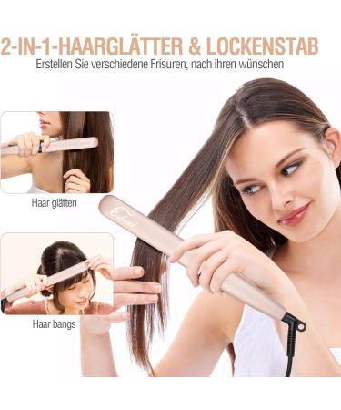 Culwad Smooth Iron Hair Smoothing - 25mm Ceramic Plate Digital Display Dual Voltage Auto Shut-Off - Pink - Buy Online on GoSupps.com