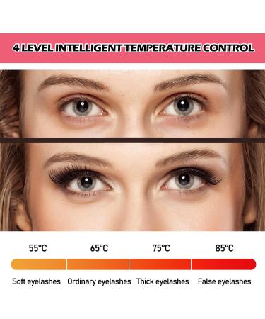Eyelash Curler Heated with LED Display Electric Eyelash Curler Rechargeable USB-C Eyelash Curler with 3 Temperature Modes Silicone Heating Pad Auto Stop Wide Angle Design for All Eyelashes White - Buy Online on GoSupps.com