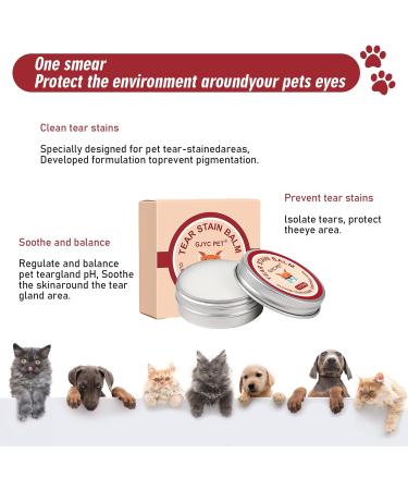 LINXINS Tear Stain Remover for Dogs Eyes Dog Tear Stain Remover Pet Tear Stain Remover 1 oz (30g) Natural Plant Based Eye Care for Cats and Dogs Gentle Cleansing - Buy Online on GoSupps.com