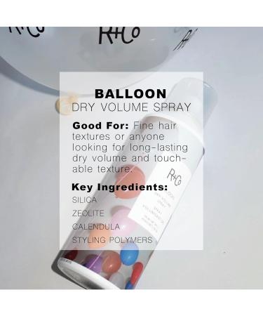 R+Co Balloon Dry Volume Hair Spray Travel Size | Instant Volume Texture and Shine | Long-Lasting Ultra-Light Spray for Fine Hair | TSA Approved | Set of 2 Balloon Dry volume Spray- 2 Fl Oz (Pack of 2) - Buy Online on GoSupps.com