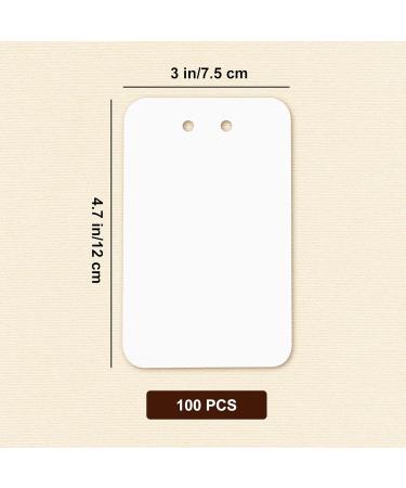 Temlum 100 Pcs White Keychain Display Cards with Self-Sealing Bags - 3'' x 4.7'' Jewelry Packaging Supplies - Buy Online on GoSupps.com