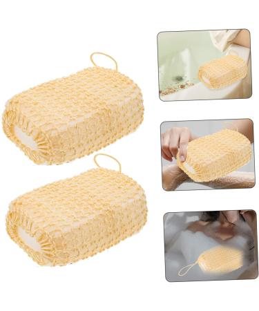FOMIYES 2pcs Bath Brush and Scrubber Set - Natural Sisal Sponges for Body Exfoliation - Buy Online on GoSupps.com
