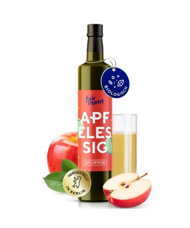 Fairy apple cider vinegar - organic natural cloudy with the vinegar mother unpasteurized lively and unfiltered - Apple Cider Vinegar from German production (500 ml (1 Pack))