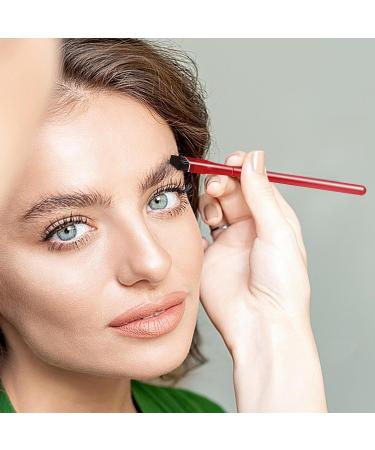 Eyebrow Brush Square Eyebrow Makeup Brush Professional Eyebrow Brush Soft Nylon Bristles Hairline Eyebrow Drawing Tool Wild Eyebrow Brush Eyebrow Beauty Tool for Brow Wax Red - Buy Online on GoSupps.com