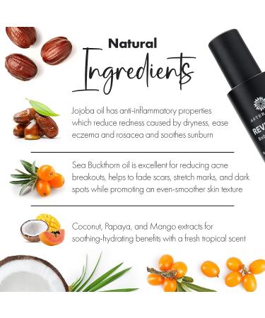 Aster Raine Revitalize Body and Massage Oil - Firming and Tightening Therapy with Natural Vegan Blend - Fast-Absorbing Non-Greasy Formula for Scars and Stretch Marks - Buy Online on GoSupps.com