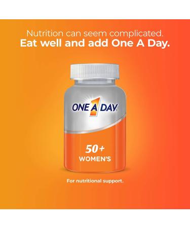 One A Day Women's 50+ Healthy Advantage Multivitamin Supplement - 200 Tablets | Vitamin A, C, E, B1, B2, B6, B12, D, Calcium - Buy Online on GoSupps.com
