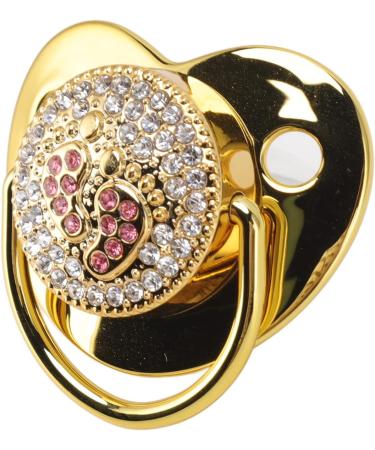 Soft Touch Silicone Bling Baby Pacifier - Ultra-Light Gold Newborn Pacifier for 6-18 Months - Buy Online on GoSupps.com
