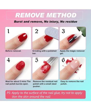 Professional Gel Nail Remover Quick Remove Nail Polish Remover tool 3 set Easy to Use 3-5 Minutes Gel Remover for Nails Tool Not Hurt Nails  - Buy Online on GoSupps.com