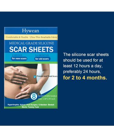 8 Pack Scar Away Silicone Scar Sheets - Breathable & Reusable Silicone Scar Tape - Buy Online on GoSupps.com
