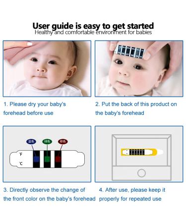 Thermometer Stripes for Fever - 10 Pack Forehead Temperature Test Strips for Kids & Adults - Quick & Accurate Readings - Buy Online on GoSupps.com