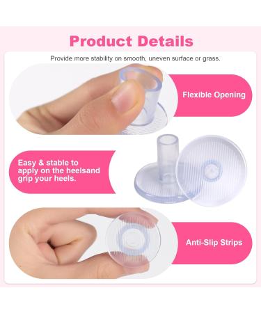 24 Pairs High Heel Protectors - Clear Shoe Cups for Grass & Uneven Floors | Perfect for Outdoor Weddings - Buy Online on GoSupps.com