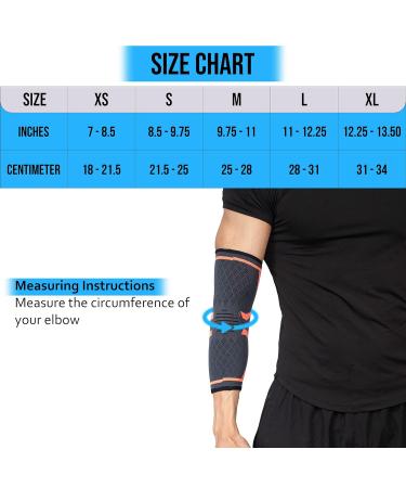 360 RELIEF Compression Elbow Brace Sleeve for Men and Women - Large Orange | Joint Pain Relief Support for Tennis, Golf, Weightlifting | Includes Mesh Laundry Bag | Orange - Buy Online on GoSupps.com