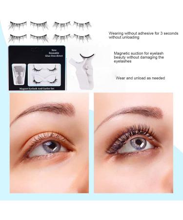 Magnetic Eye Lashes - Natural Look Magnetic Eyelashes | Comfortable Lumentes Magnetic Eyelashes | No Glue Natural Look Lashes With Applicator For Travel And Parties - Buy Online on GoSupps.com