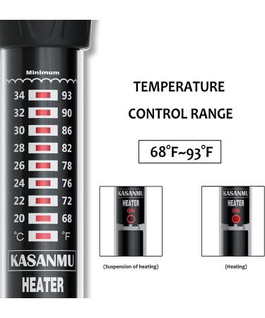 KASANMU Aquarium Heater - Temperature Adjustable (50W/100W/200W/500W) - Saltwater and Fresh Water Fish Tank Heater - Buy Online on GoSupps.com