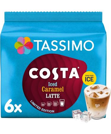 Tassimo Costa Iced Caramel Latte Coffee Pods 12 T-Discs (6 Drinks)