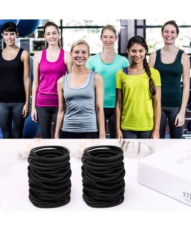 Shynek 150Pcs Black Small Hair Ties (4mm) - Bulk Elastic Hair Bands - Buy Online on GoSupps.com