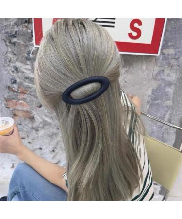 YPKIA 4-Piece Ellipse Hair Clips Set for Women & Girls - Classic Matte Automatic French Hair Accessories for Thin Hair - Buy Online on GoSupps.com
