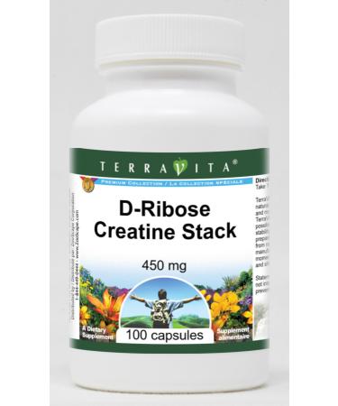 D-Ribose Creatine Stack - 450 mg (100 Capsules ZIN: 513915)