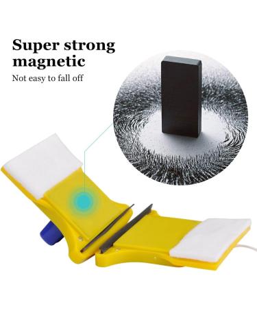 Double-Side Magnetic Glass Cleaner Wiper Square Shape Window Mirror Fish Tanks Pad Scraper Home Cleaning Brush Squeegee Washing Equipment Household Cleaner Kit - Buy Online on GoSupps.com