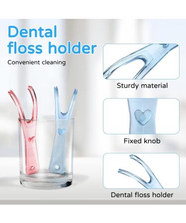Buy Dental Floss Holders & Flossers - Pink + Blue Flat Wire Replacement Racks for Optimal Oral Care - Buy Online on GoSupps.com