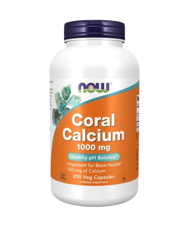NOW Supplements Coral Calcium 1 000 mg Bone Health* Healthy pH Balance* 250 Veg Capsules 250 Count (Pack of 1)