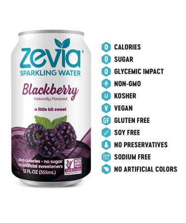 Zevia Sparkling Water Variety Pack - 24-Pack, 12oz Cans - Buy Online on GoSupps.com