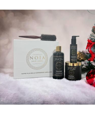 Prestige Hair Box STIMULATE RANGE - Trio Shampoo + Mask + Serum + Free blow-dry hair brush - CASTOR OIL - NO A HAIR - Buy Online on GoSupps.com