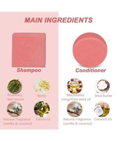 Rosemary & Biotin Shampoo & Conditioner Bar Set for Thinning Hair | Sulfate-Free Hair Growth Solution for Men & Women - Buy Online on GoSupps.com