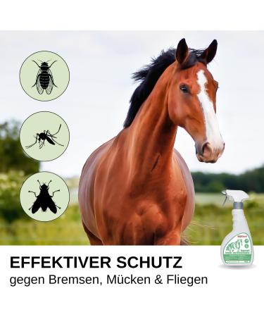 Supravit Brakes & Fly Spray for Horses - Effective Insect Protection Against Biting Flies & Mosquitoes - 500ml - Up to 8 Hours of Relief - Buy Online on GoSupps.com