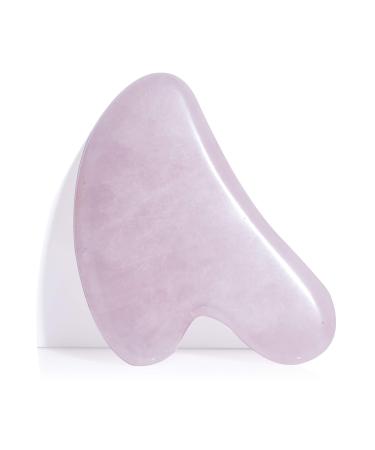 Guasha Scraping Massage Tool  Rose Quartz Gua Sha Board - Traditional Scraper Tool for Anti-Aging - 100% Natural Pink Quartz Stone Guasha - Gasha Massage Stones by Sandine