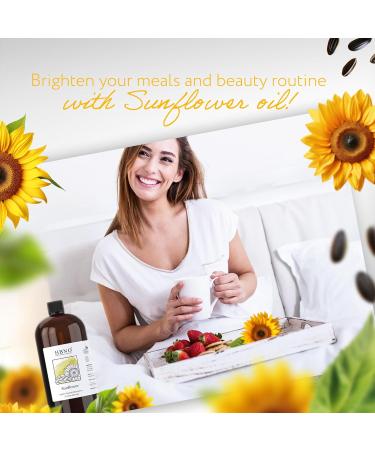 HBNO Sunflower Oil - 32 oz (950ml) Value Size - Ideal for Shampoos Conditioners Face wash Lotions and Skin care products. 32 Fl Oz - Buy Online on GoSupps.com