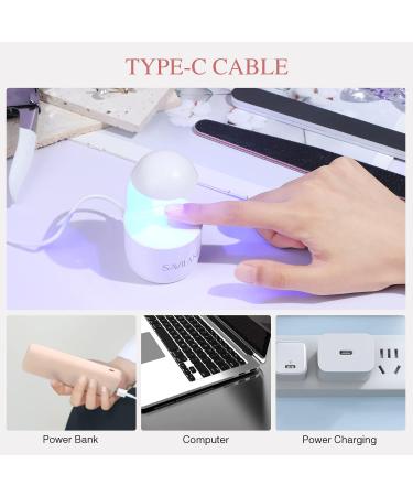 Buy Saviland Mini UV Nail Lamp - Portable Travel Gel Nail Dryer for Beginners & Salons | Small Efficient & Easy to Use! - Buy Online on GoSupps.com