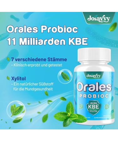 Joiavvy Oral Probiotics 11 Billion CFU for Oral Flora 7in1 Probiotic Lozenges with BLIS K12 & M18 Sugar Free Natural Mint Flavor 60 Count Pack of 2 - Buy Online on GoSupps.com