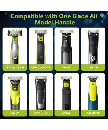 Replacement Heads for Philips OneBlade Trimmers - 2PCS | Compatible with QP2724 QP2730 QP2630 QP2520 QP2734 QP2834 | OneBlade 360 & OneBlade Pro Shaver for Men - Buy Online on GoSupps.com
