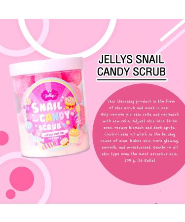 JELLYS Snail Body Scrub - Exfoliating Mask for Deep Cleansing & Nourished Skin | 300g - Buy Online on GoSupps.com