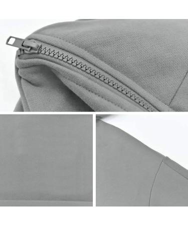 Geilisungren Women's & Teen Girls' Monochrome Funny Cute Zip Hoodie - Gray Long Sleeve Sweatshirt & Blouse with Bag - Buy Online on GoSupps.com