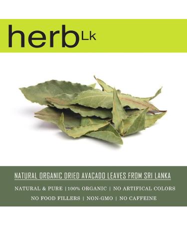 HerbLk Avocado Leaves - 100% Pure Natural Dried Leaves for Tea - Caffeine-Free Sugar-Free Gluten-Free - Organic Herbal Tea for Digestion & Antioxidant Support - 125 Leaves - Buy Online on GoSupps.com