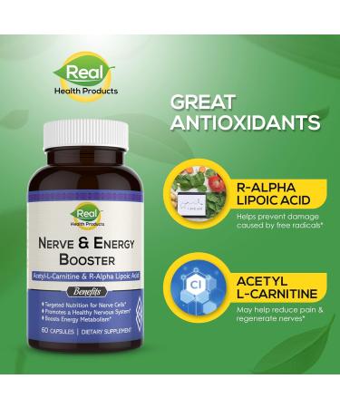 Buy Acetyl L-Carnitine 1000mg & R-Alpha Lipoic Acid 300mg Capsules - Nerve & Energy Booster for Cognitive & Cardiovascular Support | International Shipping - Buy Online on GoSupps.com